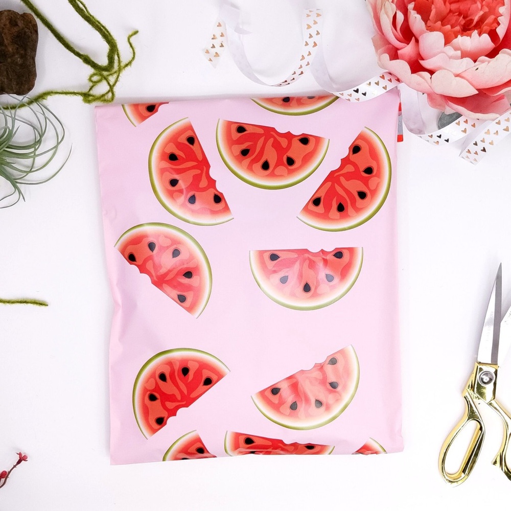 25  10X13 Watermelon Poly Mailers CLEARANCE - Picture 7 of 8